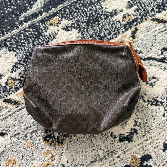 Authentic Celine Macadam Vintage Brown Leather Cosmetic Pouch - Picture 8 of 8